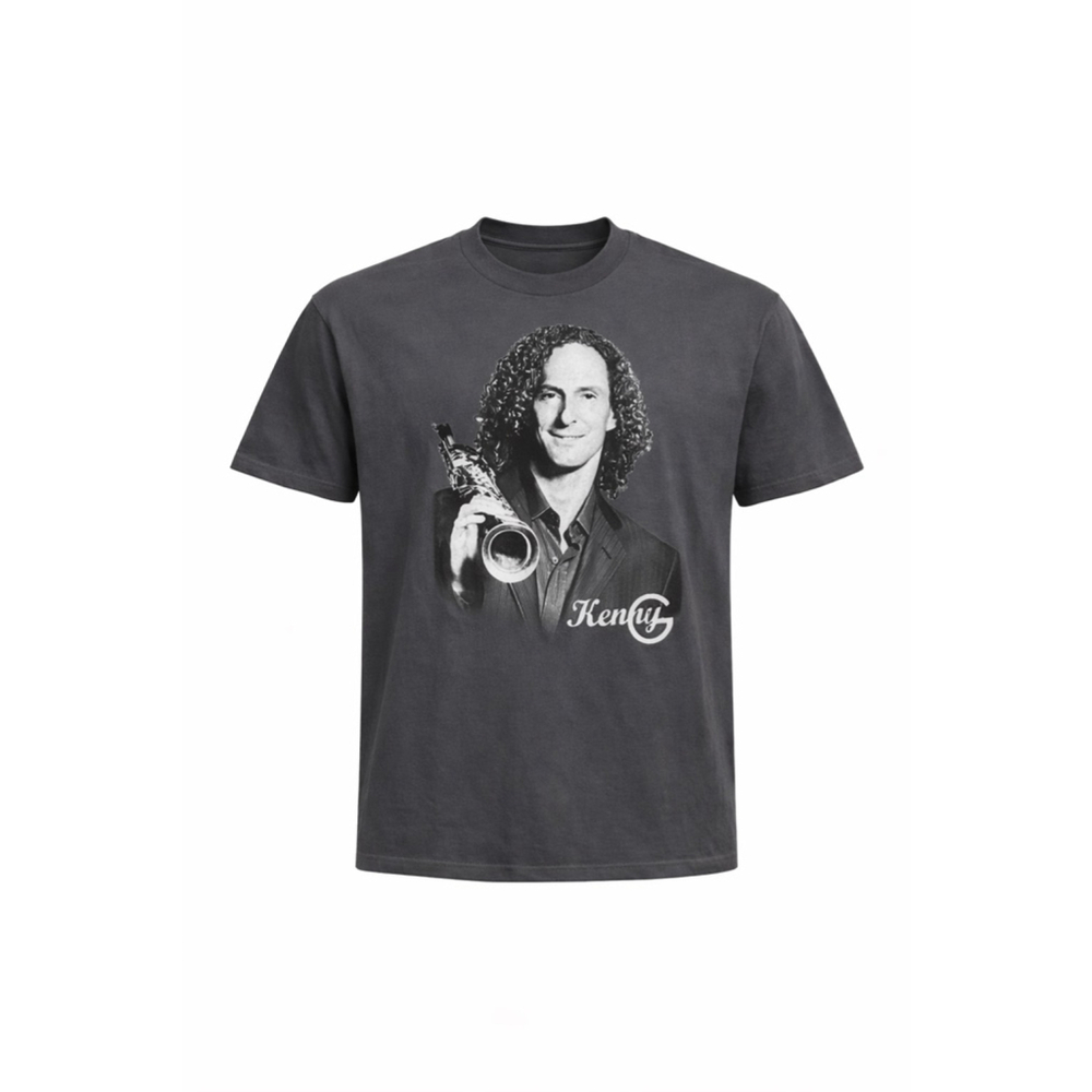 NWOT Vintage 90s Kenny G Graphic Concert TShirt Tennessee River Size L Gray - Picture 1 of 8